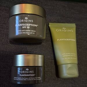 Origins Plantscription Wrinkle Correction Eye & Anti-Aging Cream & Cleanser Set